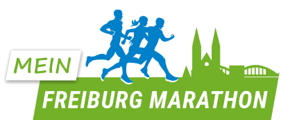 Bild Logo Laufevent Marathon Freiburg Luefer Gruen Hintergrund Skyline Freibrug Gruen